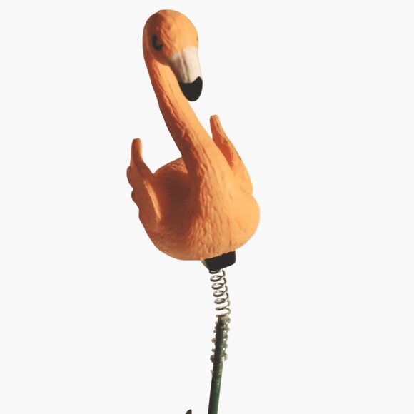 Miniature Flamingo Garden Pick floral Stake Decor 12 inch - Picture 7 of 10
